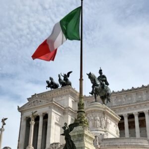 Altare Della Patria, Rome, Italian flag