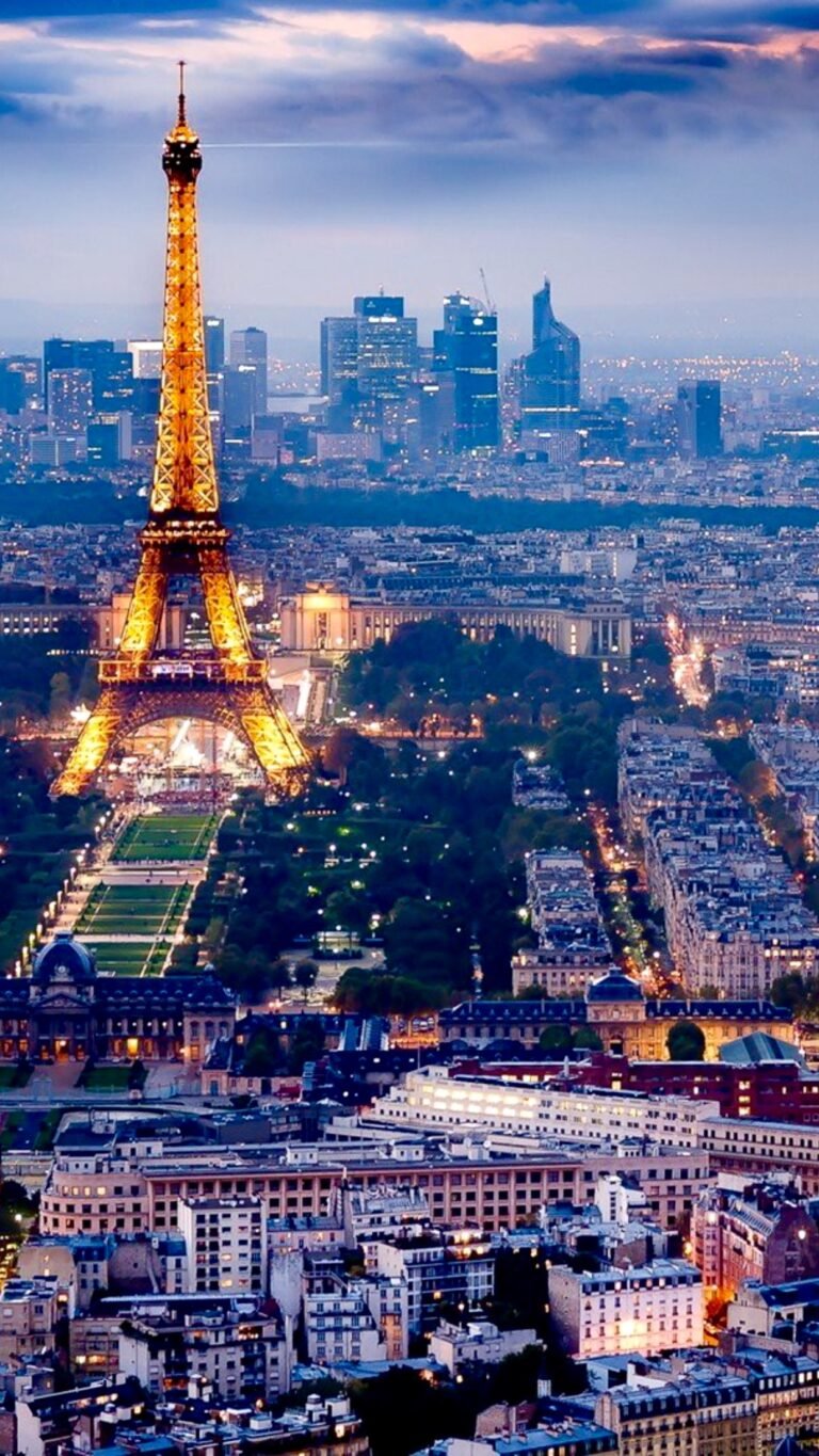 View of Paris by night
